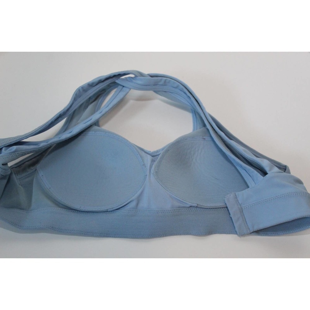 ✨2/$20 Yvette Power Cross Back Padded Sports Bra Light Blue Size Medium 6 H14336 - Picture 16 of 16